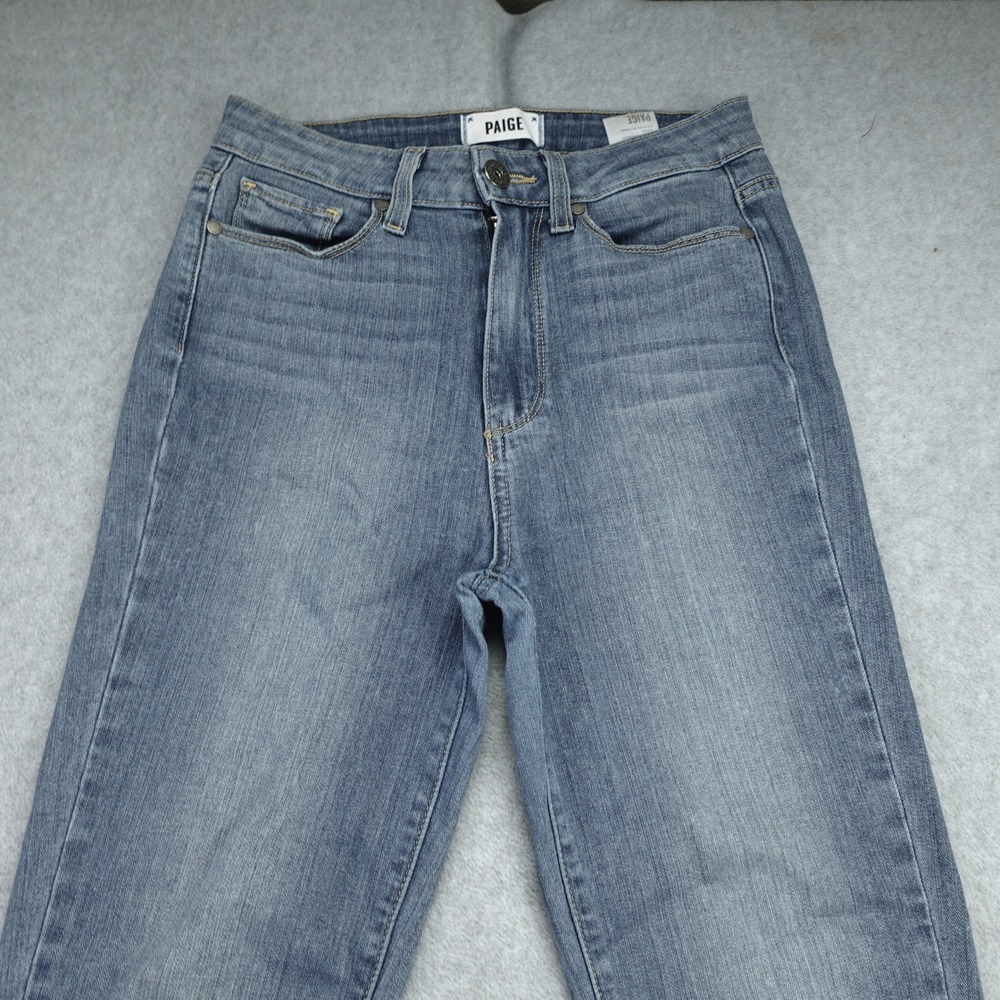 Paige‎ Jeans Womens 27 Blue Margot Ankle High Rise Skinny Ellington Raw Hem - Picture 2 of 14